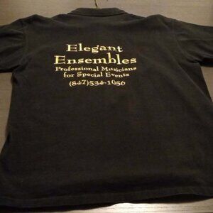 Vintage Men's Polo Shirt with Distressed Graphics on Back ... Size Large